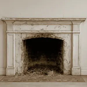 Fireplace before service